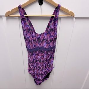 Speedo purple one piece swimsuit size 8